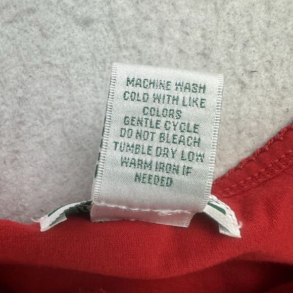 Vintage Shenanigans Christmas Shirt Womens 1X Red Penguins Snowflakes 3/4 Sleeve - Picture 10 of 12